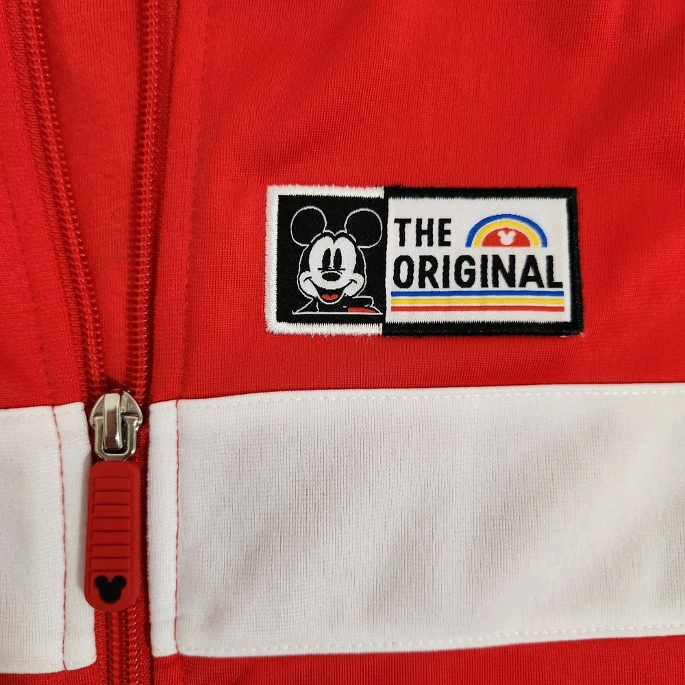 Disney Mickey Mouse 1928 Burbank CA Track Jacket Sz XL Red Full Zip Embroidered - Picture 12 of 14